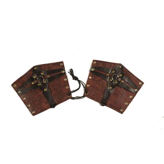 My Other Me Tobilleras de Gladiador Marrones de 58 cm para Disfraz Infantil | Accesorios de Vestuario para Niños +3 Años
