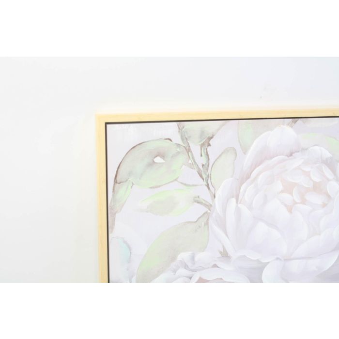 DKD Home Decor Cuadro Shabby con Flores Blanco y Gris de Lienzo Hecho a Mano 80x80 cm Set de 2 Unidades 1 DKD Home Decor Cuadro Shabby con Flores Blanco y Gris de Lienzo Hecho a Mano 80x80 cm Set de 2 Unidades 1
