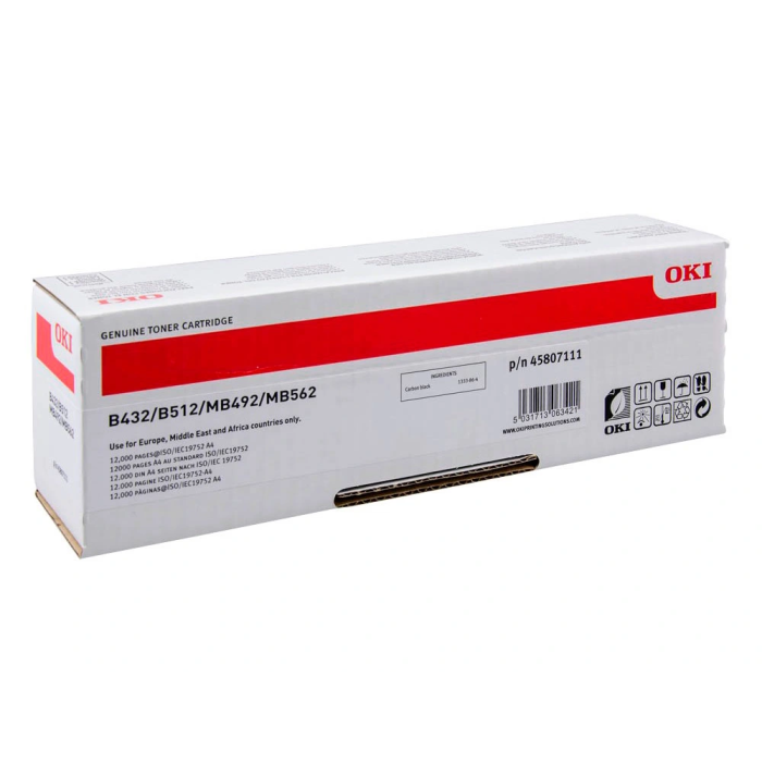 OKI Cartucho de Tóner Negro, Rendimiento 12000 Páginas 1