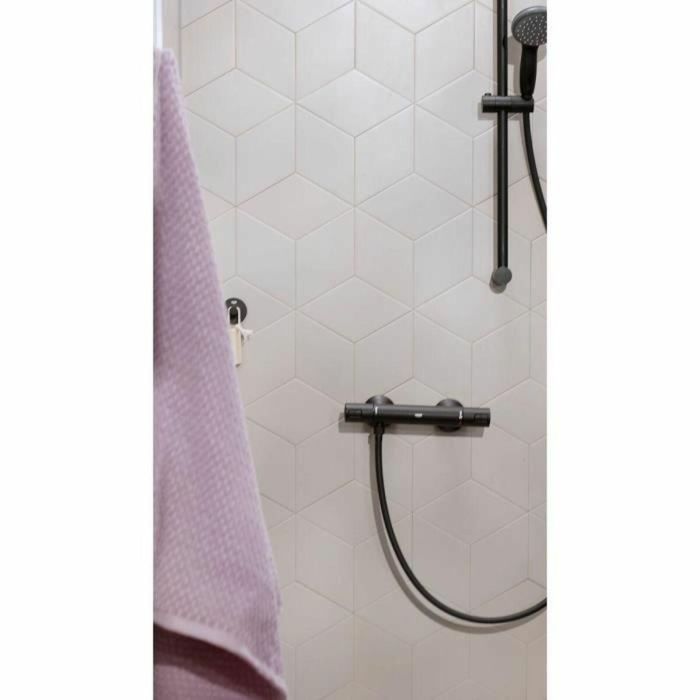 Grohe 345942430 Mezclador Termostático de Ducha Negro Mate Montaje Visto Ahorro de Agua 2