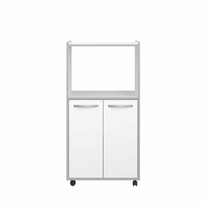 Oslo Carro de cocina L 60cm Blanco, 2 puertas, Melamina Mate, Patas Alu, 60x43x118 cm, Hecho en Francia 5 Oslo Carro de cocina L 60cm Blanco, 2 puertas, Melamina Mate, Patas Alu, 60x43x118 cm, Hecho en Francia 5