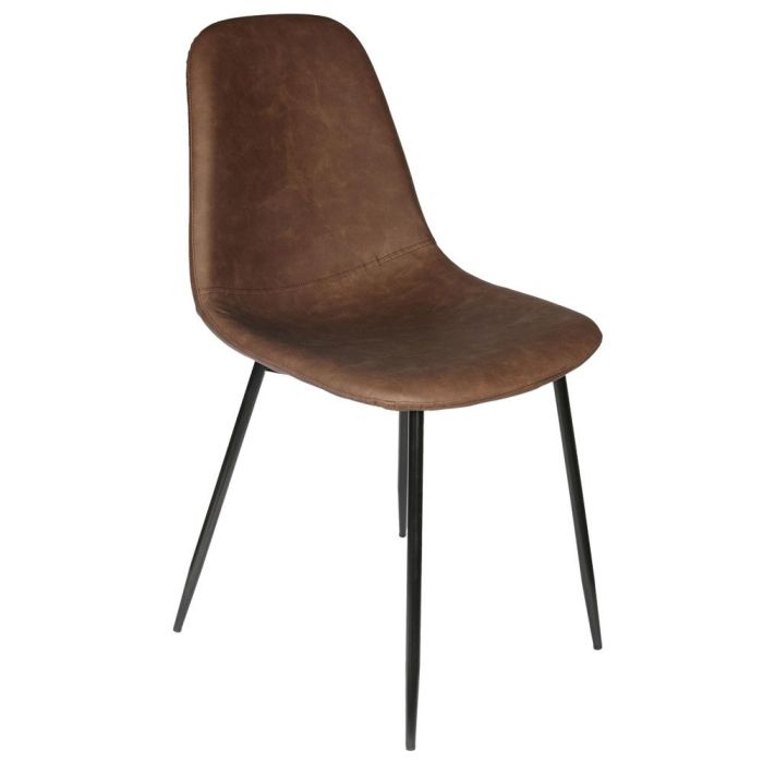 Home Deco Factory Silla Amber Marrón, Estilo Industrial, Respaldo Madera Contraplacada y Patas Hierro, 54.2x43.7x85.5 cm 0 Home Deco Factory Silla Amber Marrón, Estilo Industrial, Respaldo Madera Contraplacada y Patas Hierro, 54.2x43.7x85.5 cm 0
