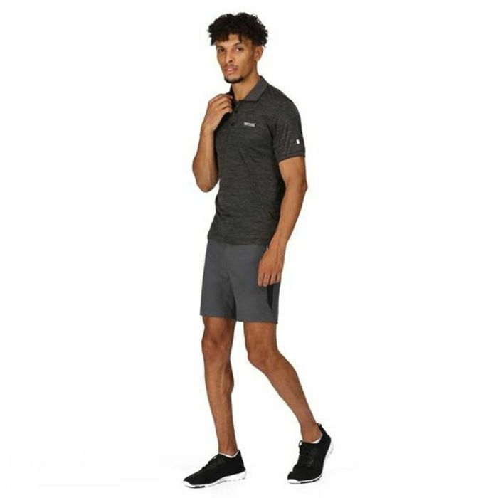Polo de Manga Corta Hombre Regatta Remex II Ash Gris oscuro 4