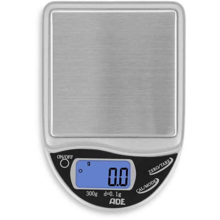 ADE Báscula de Cocina Digital de Bolsillo ADE4260075853437, Plástico ABS, 0,1 a 300 g, Incluye 2 Pilas AAA
