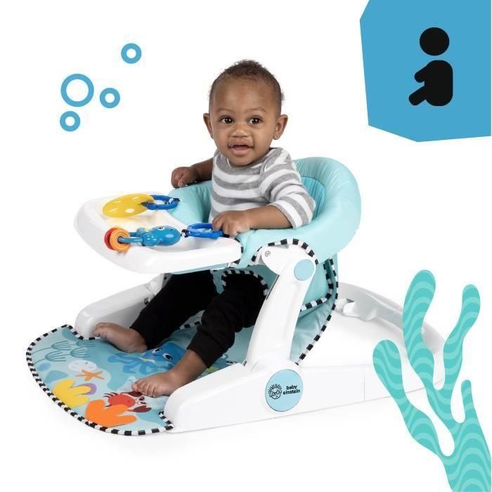 BABY EINSTEIN Sea of Support 2 en 1, asiento en el suelo, posición sentada, con tablet y juguetes extraíbles, a partir de 4 meses 3