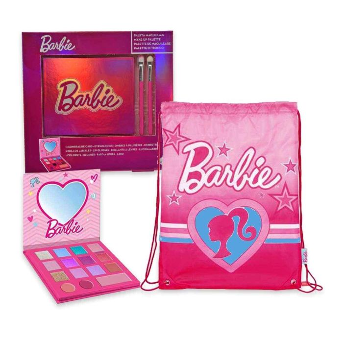 Barbie Niños set sombra de ojos y brillo de labios