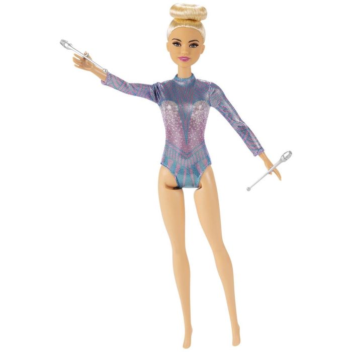 Barbie Gtn65 Muñeca Tú Puedes Ser Gimnasta Rítmica con Leotardo Metalizado, Mazas y Cinta, 30,40cm, +3 años 2 Barbie Gtn65 Muñeca Tú Puedes Ser Gimnasta Rítmica con Leotardo Metalizado, Mazas y Cinta, 30,40cm, +3 años 2