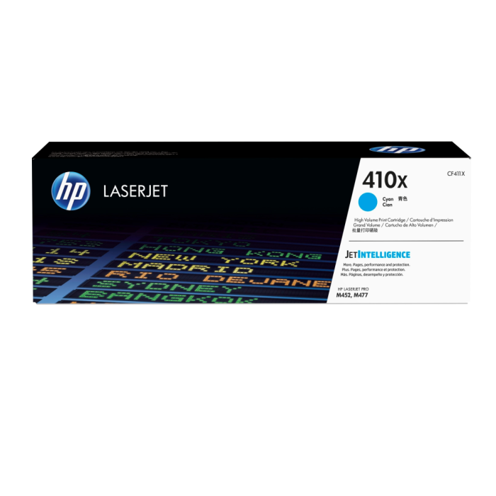 HP 410X High Yield Cyan Original LaserJet Toner Cartridge cartucho de tóner 1 pieza(s) HP 410X High Yield Cyan Original LaserJet Toner Cartridge cartucho de tóner 1 pieza(s)