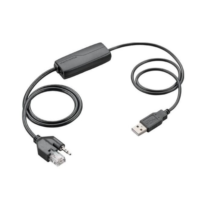 Poly APU-75 Cable Electronic Hook Switch (EHS) para Poly CS500/CS500 XD Series y Mitel 6867/6869. Control de llamadas UC/Softphone.