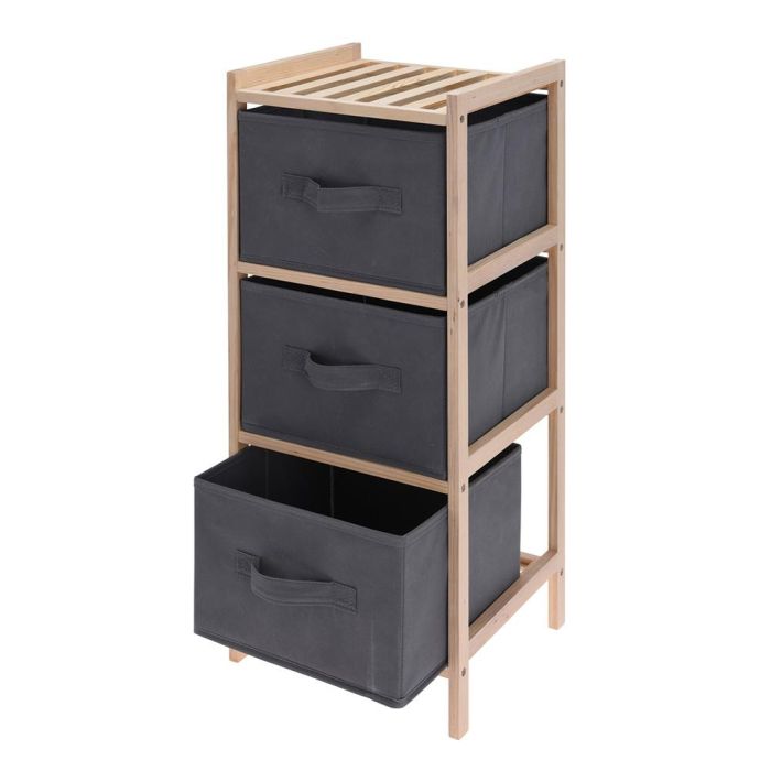 Armario de 3 compartimentos para almacenar 27,5x25,4x65cm, 784630050. storage solutions