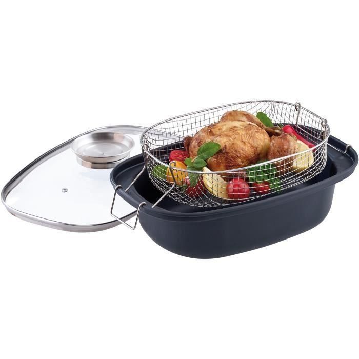 GSW Cocotte con cesta de freír y tapa - 40 x 25 cm - Acero al carbono - Todas las fuentes de calor, incluida la inducción 1 GSW Cocotte con cesta de freír y tapa - 40 x 25 cm - Acero al carbono - Todas las fuentes de calor, incluida la inducción 1