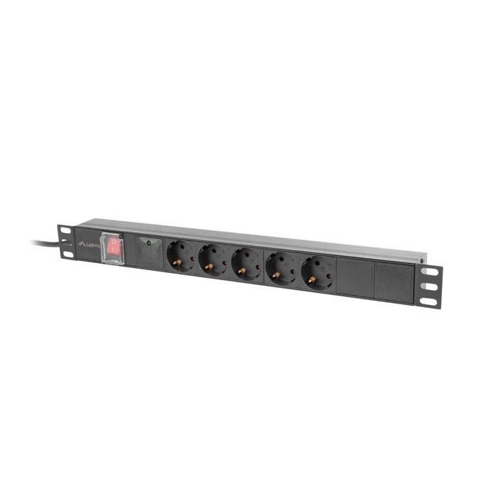 Lanberg PDU-05F-0200-BK Unidad Distribución Energía PDU 5 Salidas AC 1U Conmutado Tipo F Negro con Supresor Sobretensiones 1 Lanberg PDU-05F-0200-BK Unidad Distribución Energía PDU 5 Salidas AC 1U Conmutado Tipo F Negro con Supresor Sobretensiones 1