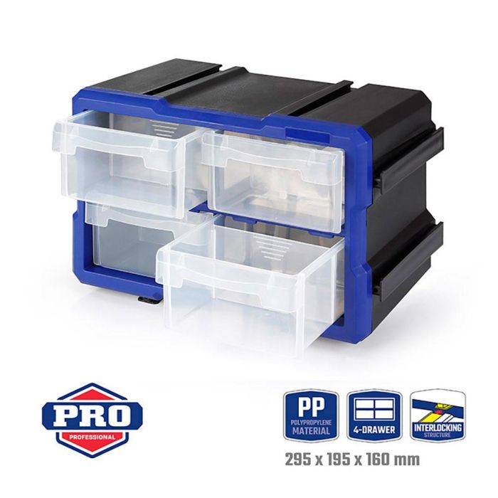 Organizador apilable de 4 cajones. workpro 1