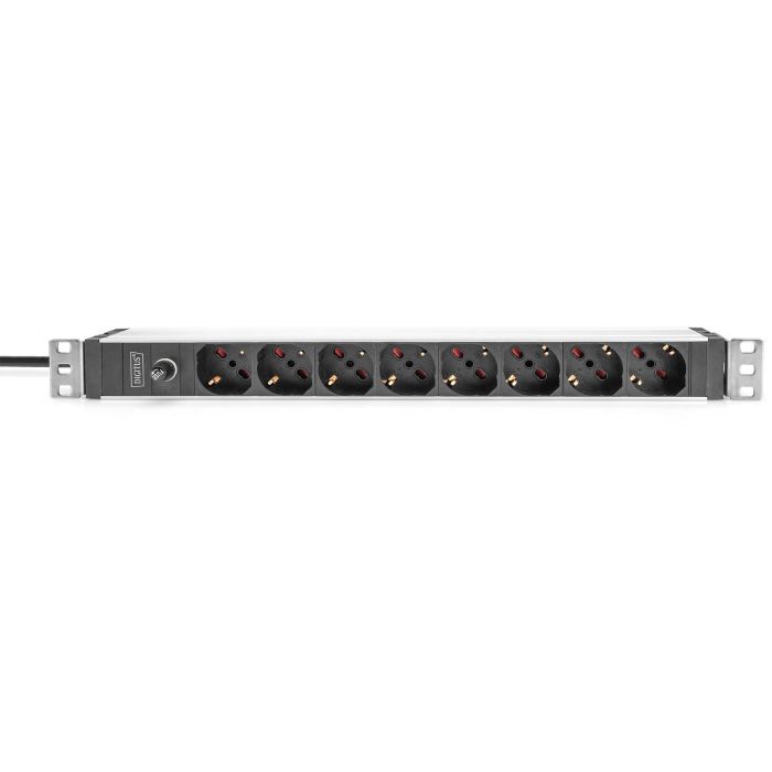 Digitus Regleta PDU 8 Tomas Tipo L con Enchufe IEC C14, 1U, para Montaje Horizontal/Vertical, Cable 2m 3