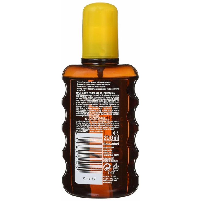Aceite Solar Nivea SUN ZANAHORIA Spf 6 200 ml 2 Aceite Solar Nivea SUN ZANAHORIA Spf 6 200 ml 2