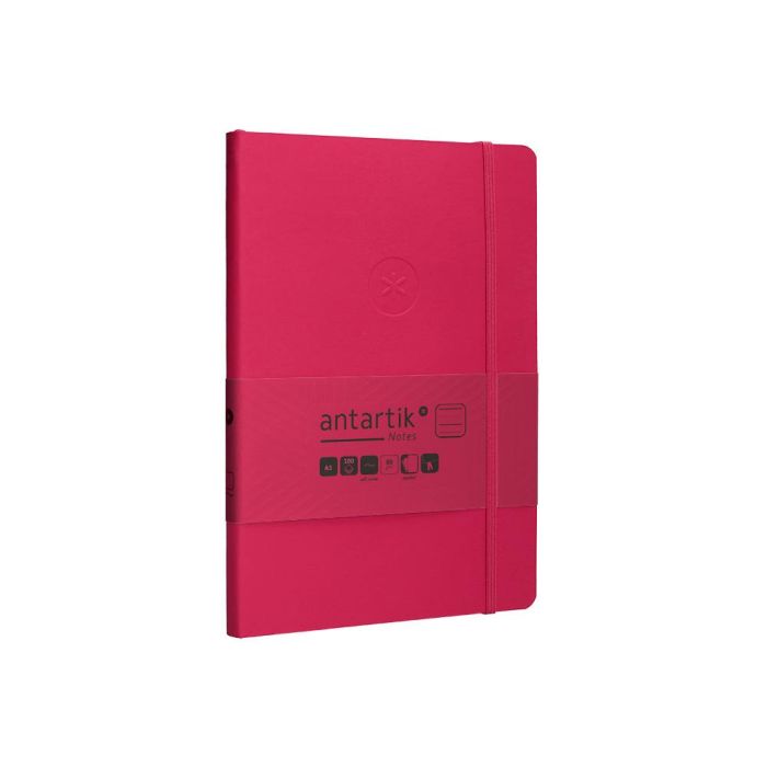 Cuaderno Con Gomilla Antartik Notes Tapa Blanda A5 Hojas Rayas Burdeos 80 Hojas 80 gr Fsc 4