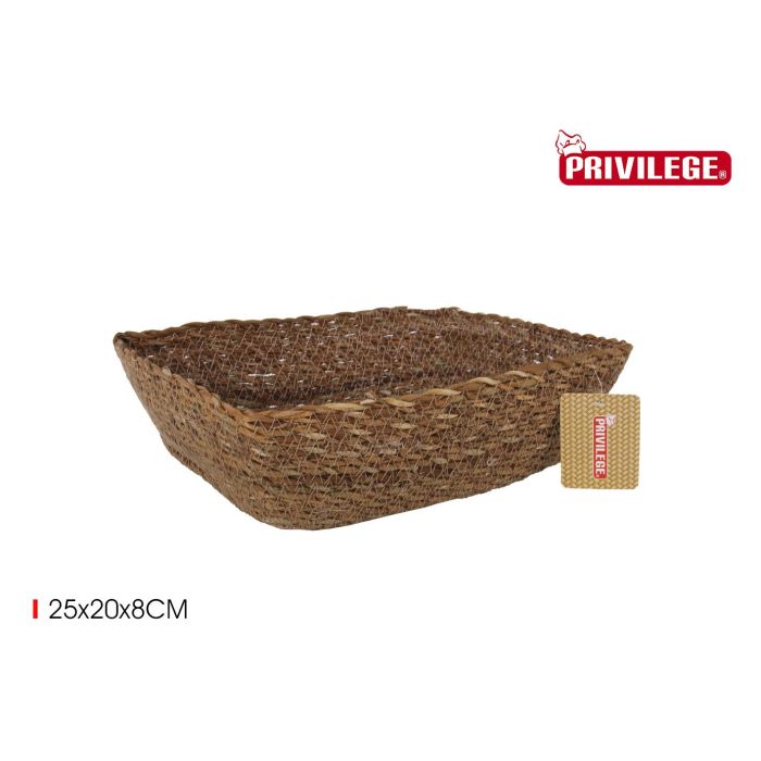 Cesta de mimbre Privilege 25x20x8 cm (12 Unidades) Cesta de mimbre Privilege 25x20x8 cm (12 Unidades)