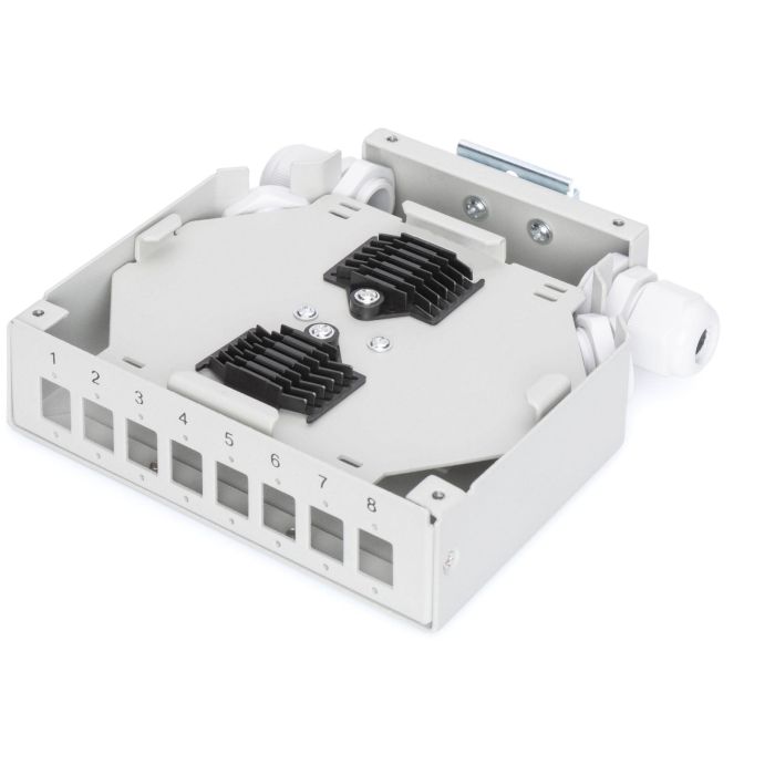 DIGITUS Hutschienen Spleißbox für 8 LC/DX Kupplungen 1 DIGITUS Hutschienen Spleißbox für 8 LC/DX Kupplungen 1