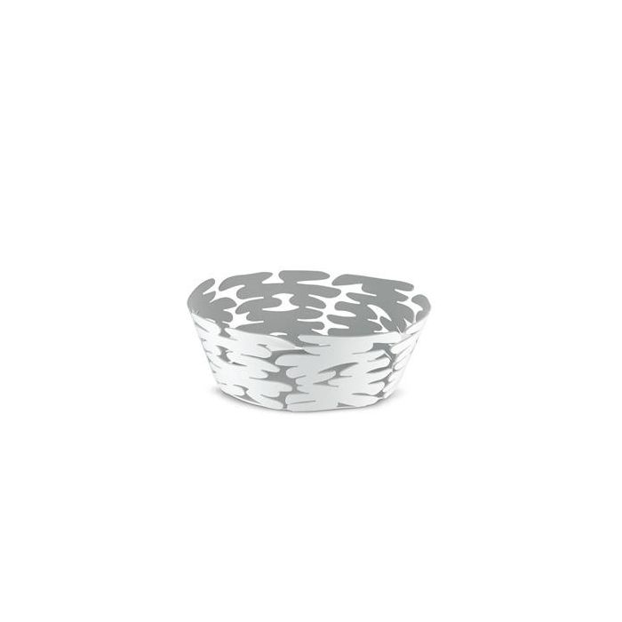 Alessi BM10/18 W Barket Cesto Redondo Acero y Resina Blanco 18cm Alessi BM10/18 W Barket Cesto Redondo Acero y Resina Blanco 18cm