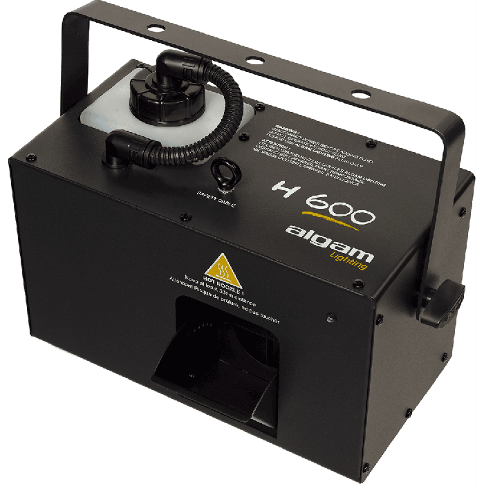 Algamlight Máquina de Niebla 600W, Salida 250m³/min, Depósito 1.2L, con DMX y Mando a Distancia HF para Interiores