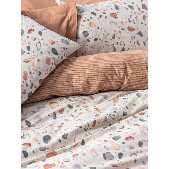 Juego de cama - 1 funda nórdica 220x240 cm + 2 fundas de almohada 60x60 cm - 100% algodón - Caramelo 1 Juego de cama - 1 funda nórdica 220x240 cm + 2 fundas de almohada 60x60 cm - 100% algodón - Caramelo 1