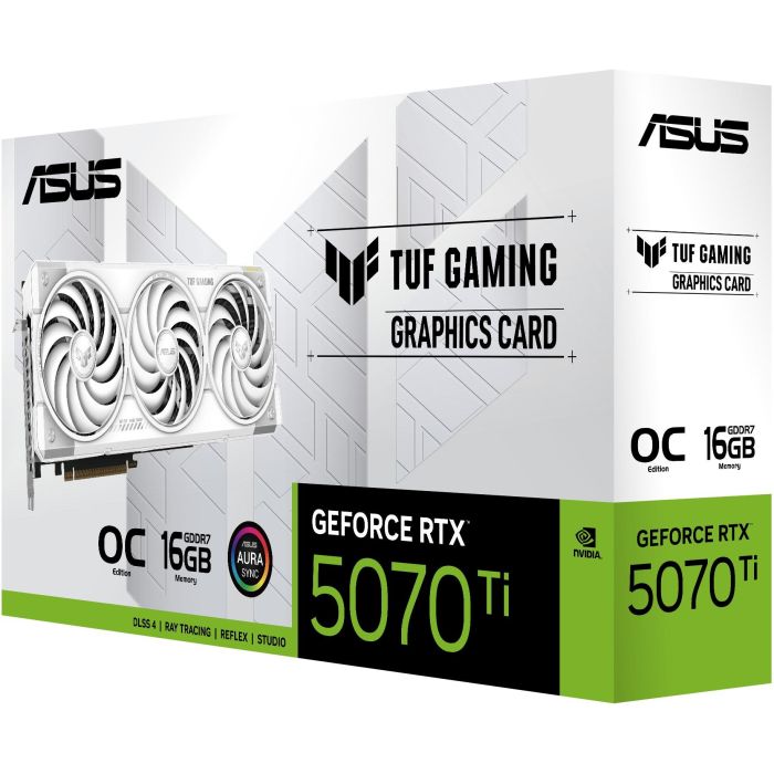 ASUS TUF-RTX5070TI-O16G-WHITE-GAMING GeForce RTX 5070 Ti 16GB GDDR7 OC Gaming 3 Ventiladores Blanco PCI Express 5.0 9 ASUS TUF-RTX5070TI-O16G-WHITE-GAMING GeForce RTX 5070 Ti 16GB GDDR7 OC Gaming 3 Ventiladores Blanco PCI Express 5.0 9