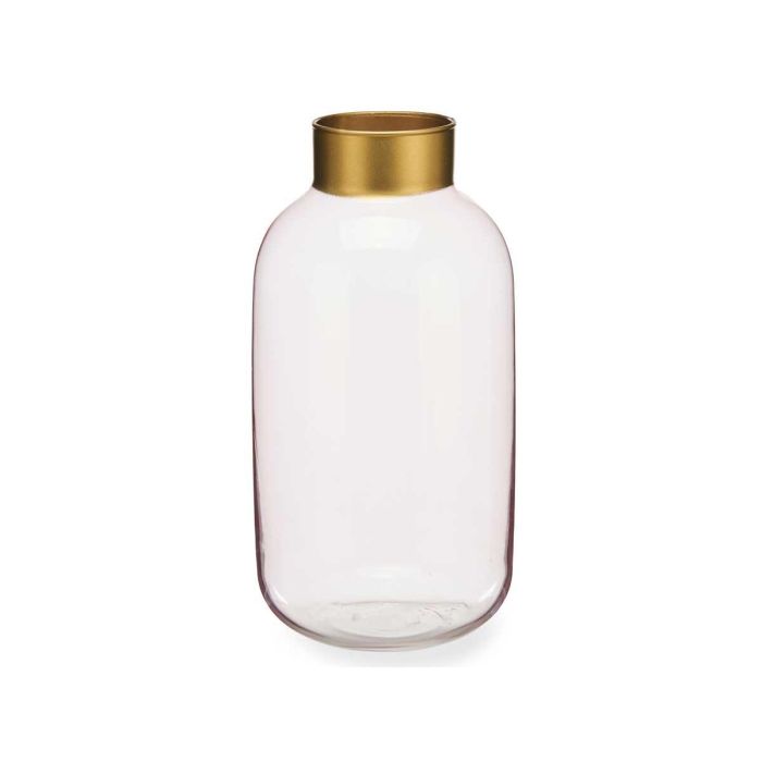 Giftdecor Jarron de Cristal Liso Oro Grande Champagne 14.5 cm x 29.5 cm x 14.5 cm (Set de 6)