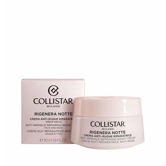 Collistar RIGENERA Crema Noche Antiarrugas Antiedad 50 ml con Células Meristemáticas de Melisa para Mujer Piel Sensible y Todo Tipo de Pieles Collistar RIGENERA Crema Noche Antiarrugas Antiedad 50 ml con Células Meristemáticas de Melisa para Mujer Piel Sensible y Todo Tipo de Pieles