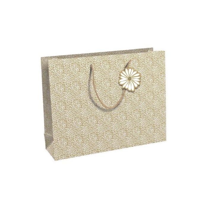 Bolsa De Papel Clairefontaine Kraft Decorado 37X27X12 Cm Nature Pack De 6