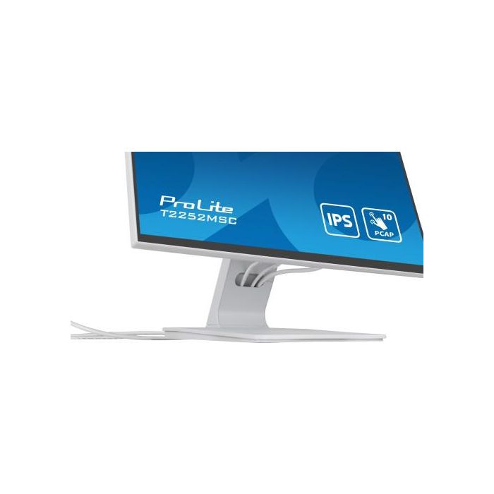 Iiyama Monitor Táctil 21.5" Full HD IPS, 1920x1080, 10 Puntos Táctiles, HDMI, DisplayPort, USB 3.0, Blanco - T2252MSC-W2 12