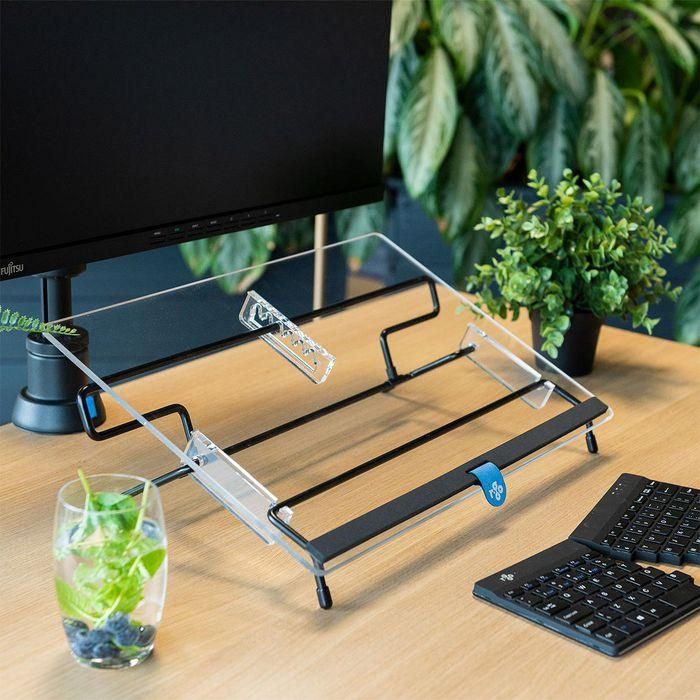 R-Go Tools Soporte Documentos R-Go Flex Read Ergonómico Acrílico Transparente con Apoyo Muñeca para Lectura y Escritura 2