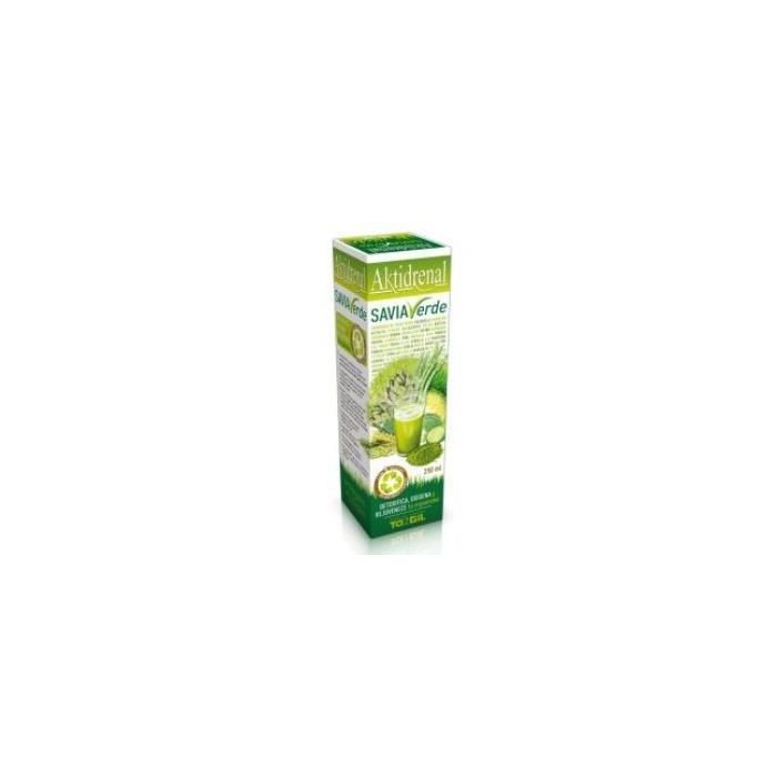 Lineabel Aktidrenal Savia Verde 500ml - Con Spirulina y Chlorella para Equilibrio Ácido-Base, Energía, Piel y Cabello