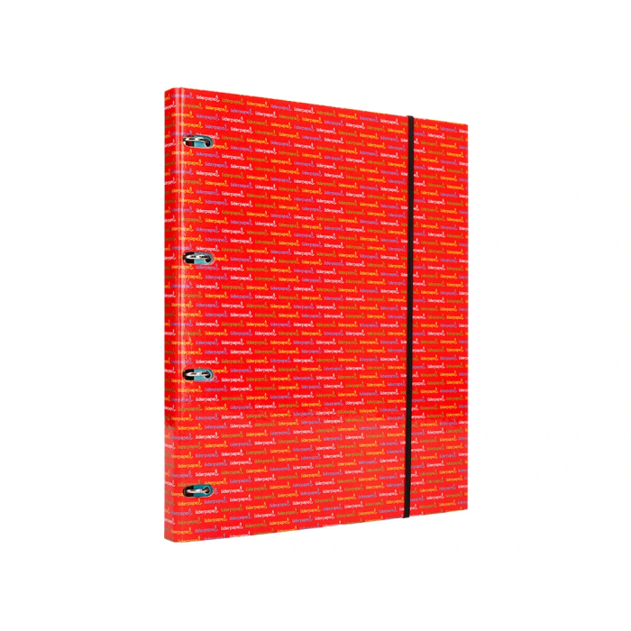 Liderpapel Carpeta con Recambio A4 Cuadro 5mm Forrada 4 Anillas 20mm con 120 Hojas 80g 4
