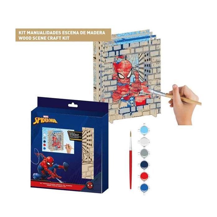 Cerdá Figuras Coloreables Madera Spiderman 21 x 21 x 2 cm para Niños +3 Años 1 Cerdá Figuras Coloreables Madera Spiderman 21 x 21 x 2 cm para Niños +3 Años 1