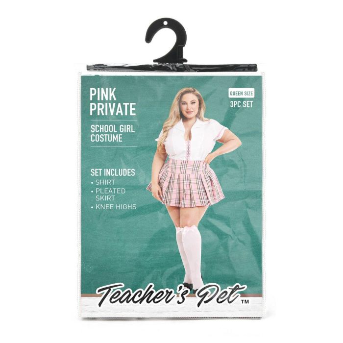 Disfraz Erótico Teacher’s Pet School Girl Rosa Queen size 6