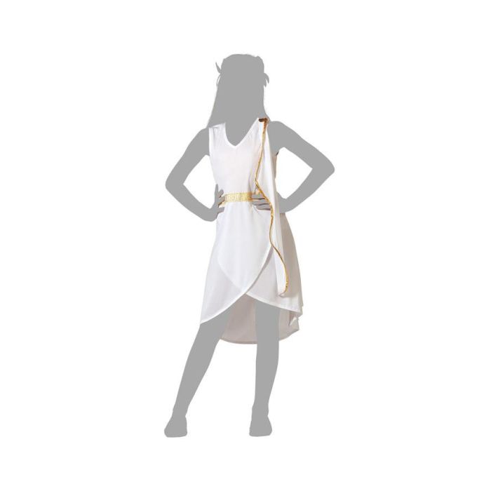 Disfraz Romana Niña Vestido Blanco Con Cinturón Dorado 3-4 Años 4 Disfraz Romana Niña Vestido Blanco Con Cinturón Dorado 3-4 Años 4