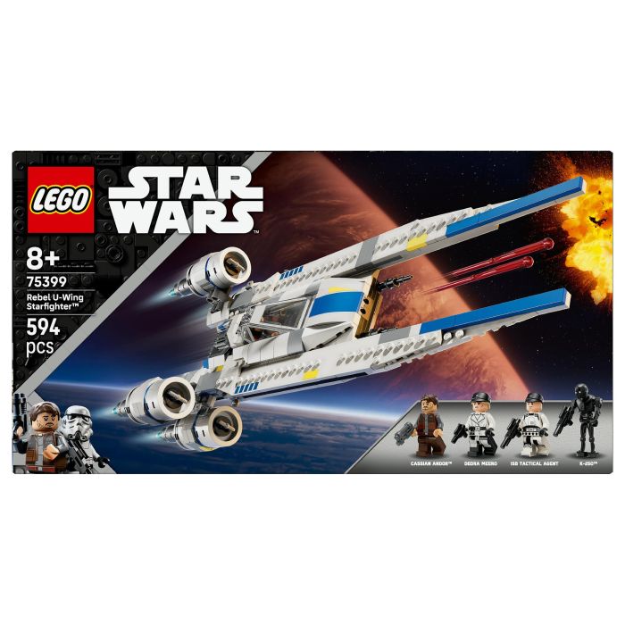 Lego Star Wars 75399 Caza Estelar Ala-U de la Alianza Rebelde Andor Set de Construcción para Niños de 8 Años en Adelante