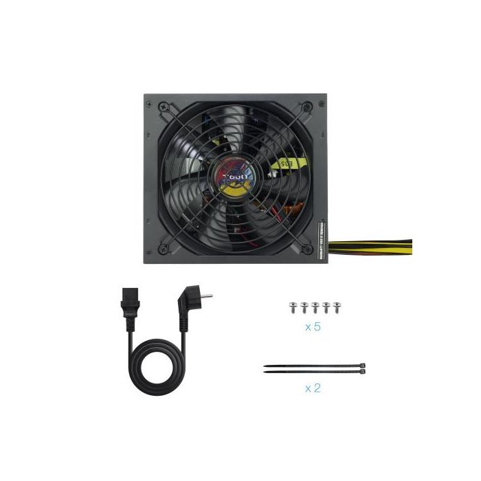 TOOQ TQAPOLO-650SP Fuente Alimentación 650W ATX PFC Activo 5SATA 14cm 5