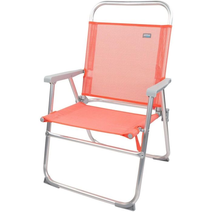 Silla Plegable Aktive Flamingo Coral 48 x 88 x 50 cm (4 Unidades) 4