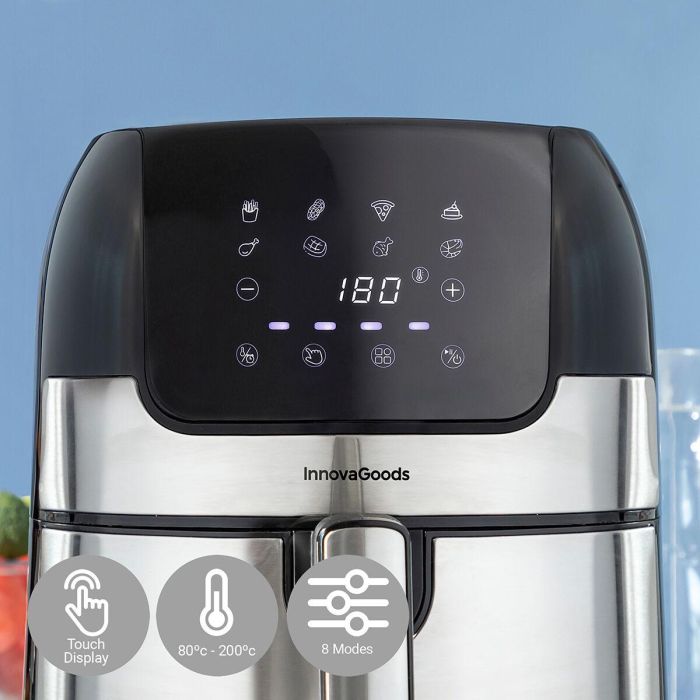 Freidora de Aire InnovaGoods Fryinn 3500 Negro 1400 W 3,5 L Acero Inoxidable 11 Freidora de Aire InnovaGoods Fryinn 3500 Negro 1400 W 3,5 L Acero Inoxidable 11