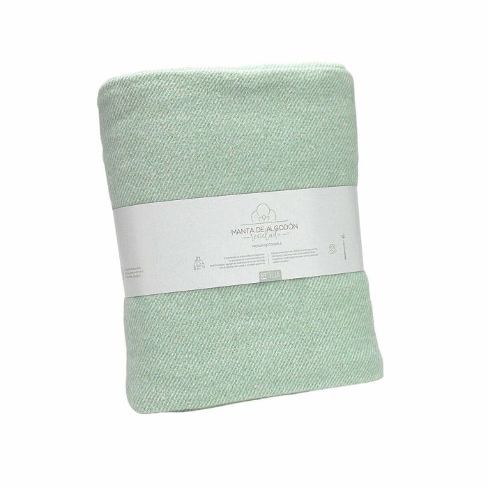 Manta Alexandra House Living Lares Verde Claro Multicolor