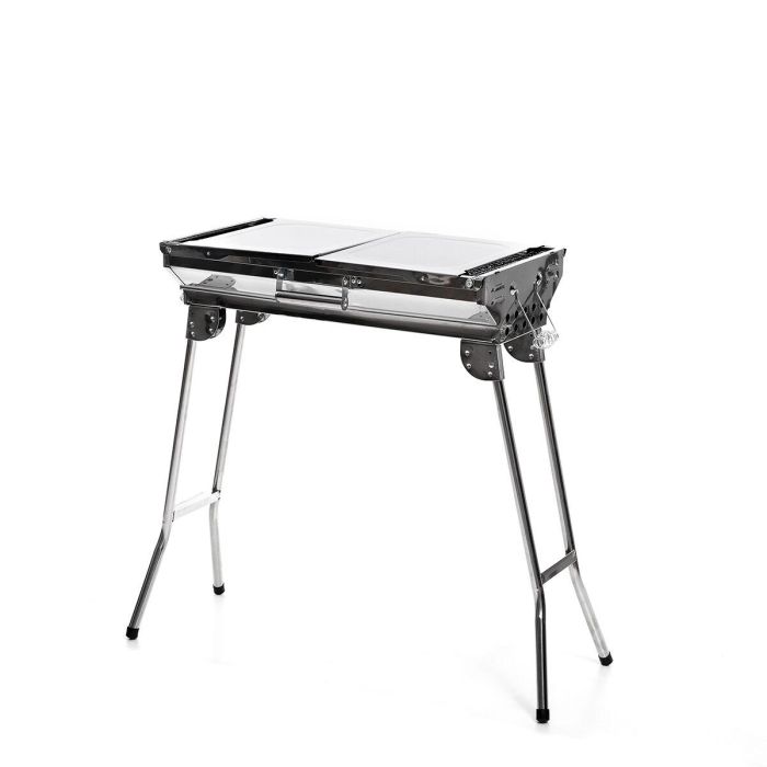 Barbacoa Plegable de Acero Inoxidable para Carbón ExelQ InnovaGoods 7 Barbacoa Plegable de Acero Inoxidable para Carbón ExelQ InnovaGoods 7
