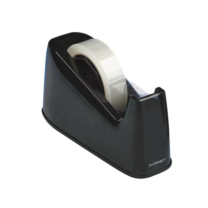 Portarrollo Sobremesa Q-Connect Plastico Para Cintas De 33 Y 66 Mt Color Negro 1