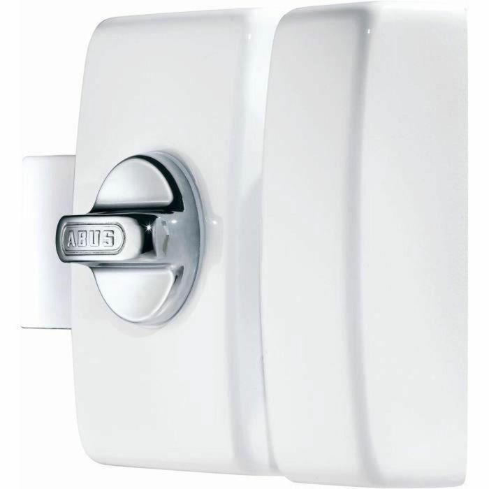 Abus V83 CB 45 W EK Cerradura Caja Blanca, Cerradero Acero, Cerrojo Acero Cromado, Doble Cilindro