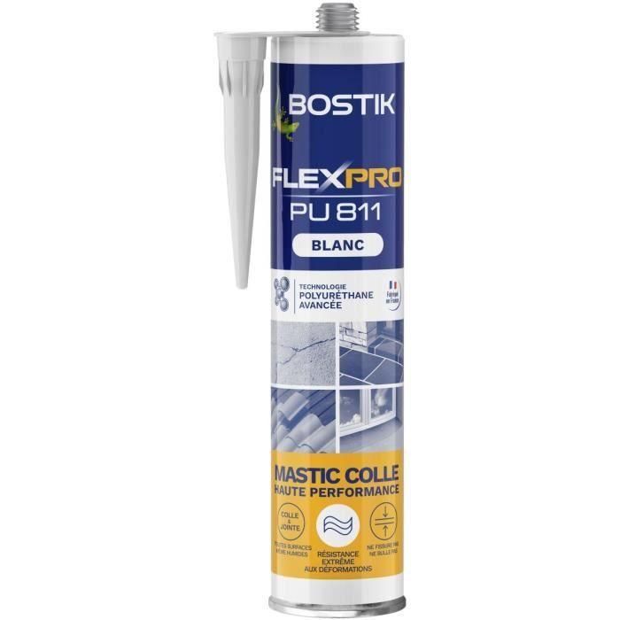 Bostik Sellador/adhesivo PU811 para Todo Tipo de Materiales Interior/exterior Blanco 300 ml
