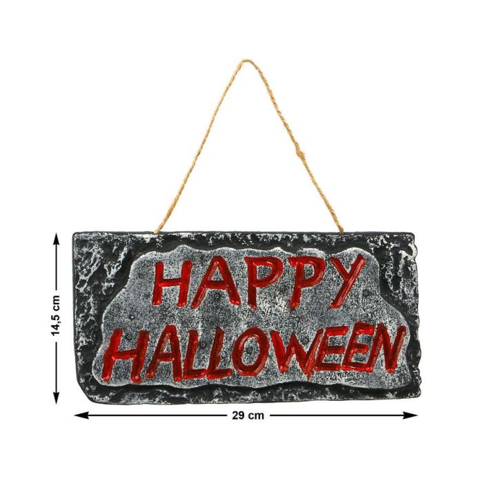 Accesorio Decoración Cartel Halloween Gris Rojo