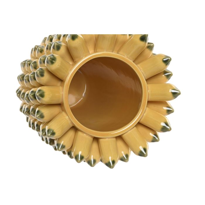 Jarron Tropical DKD Home Decor Amarillo Verde 28 x 40 x 28 cm 2
