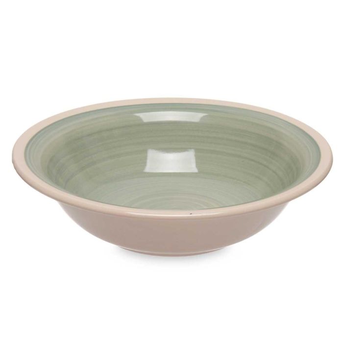 Plato Hondo Gres Verde Borde 21Cm Vessia (36 Unidades) 1