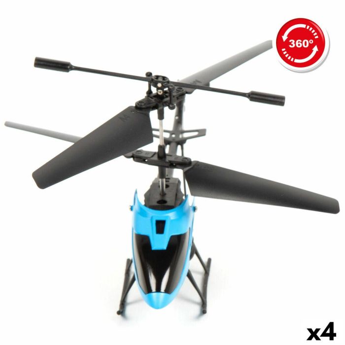 Helicóptero con Radiocontrol Colorbaby (4 Unidades) 8 Helicóptero con Radiocontrol Colorbaby (4 Unidades) 8
