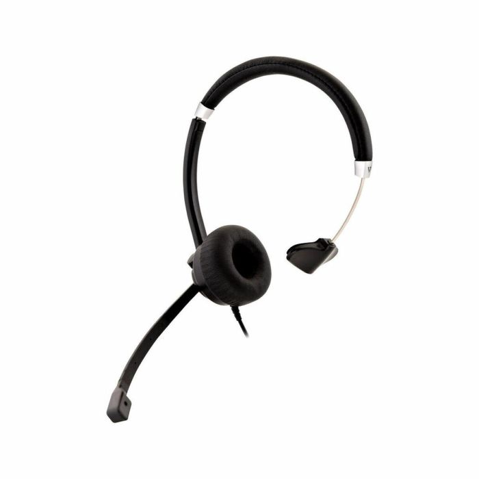 Auriculares con Micrófono V7 HA401 Negro Plateado 1 Auriculares con Micrófono V7 HA401 Negro Plateado 1